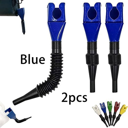 2pcs Universal Household Folding Buckle Funnel, Flexible Wide Mouth Draining Tool, Car Telescopic Hose Refueling Funnel for Automotive Transmission Fluid, Car Fuel, Oil Change