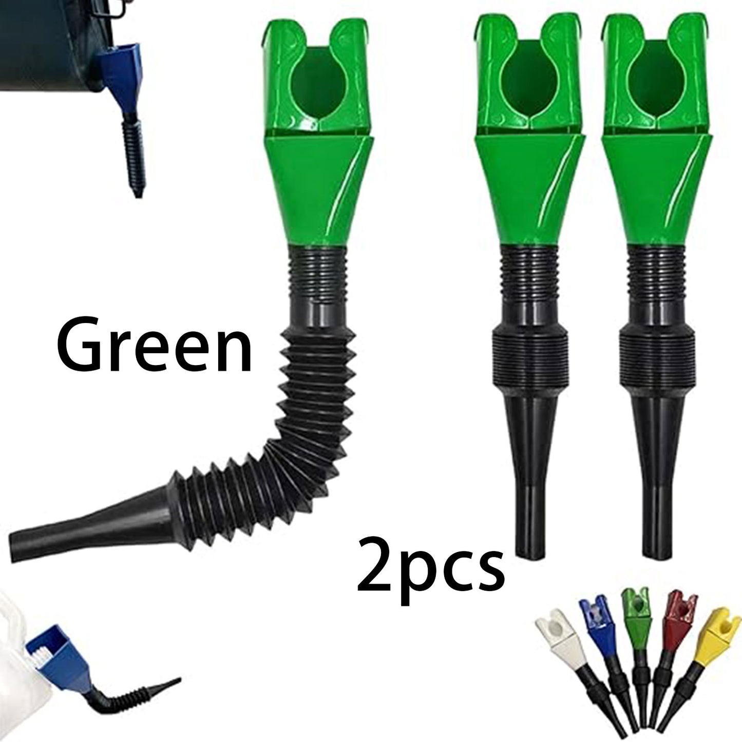 2pcs Universal Household Folding Buckle Funnel, Flexible Wide Mouth Draining Tool, Car Telescopic Hose Refueling Funnel for Automotive Transmission Fluid, Car Fuel, Oil Change