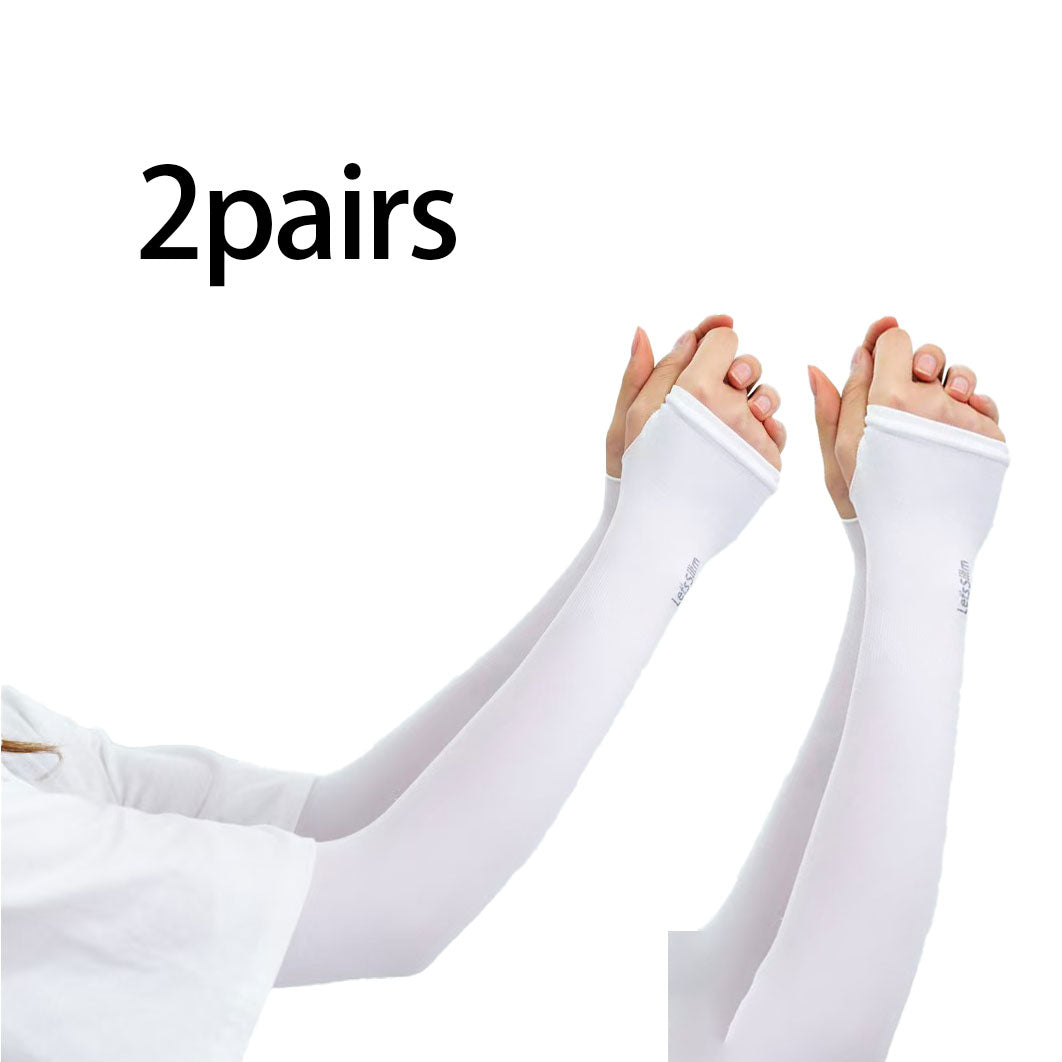 2 Pairs Unisex UV Cooling Arm Sleeves for Sports, Cycling, Golf, Running