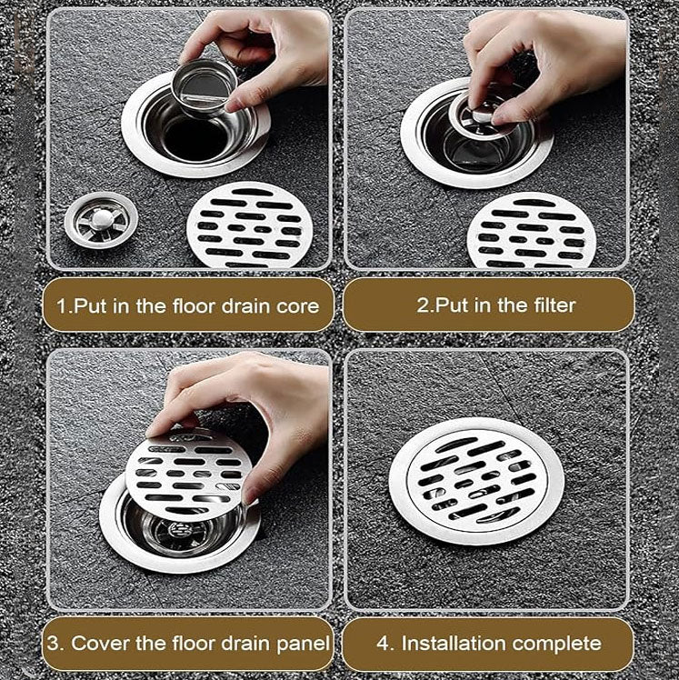 Multi - Purpose Shower Drain, Grate Cover, for Kitchen Balcony Bathroom and Washroom