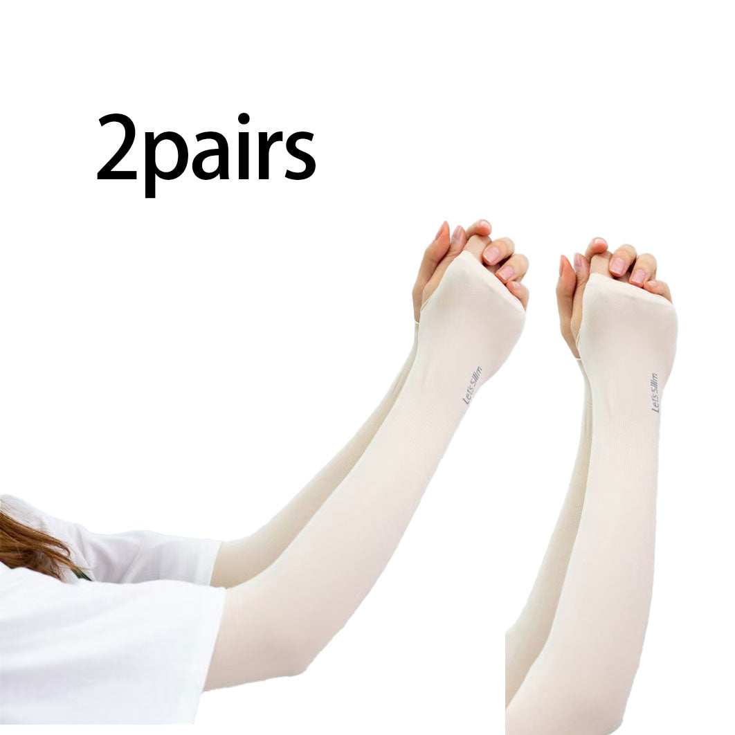 2 Pairs Unisex UV Cooling Arm Sleeves for Sports, Cycling, Golf, Running