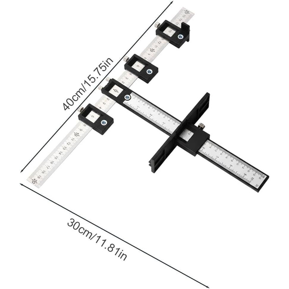 Woodworking Drilling Hole Doweling Guide Punch Locator with Automatic Center Punch for Installation Handles Knob on Drawer Door Pulls