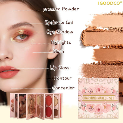 8-in-1 Book-Style Makeup Palette
