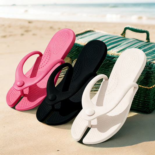 1Pair Foldable Flip-Flop Travel Slippers Shower Shoes