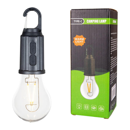2Pcs/set Rechargeable Camp Light, Warm White LED Globe Bulb