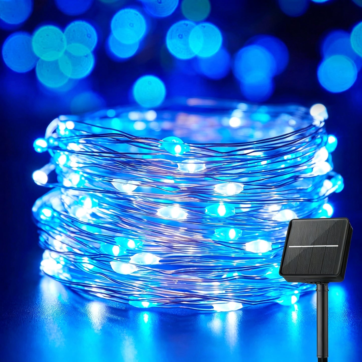 Outdoor solar string lights