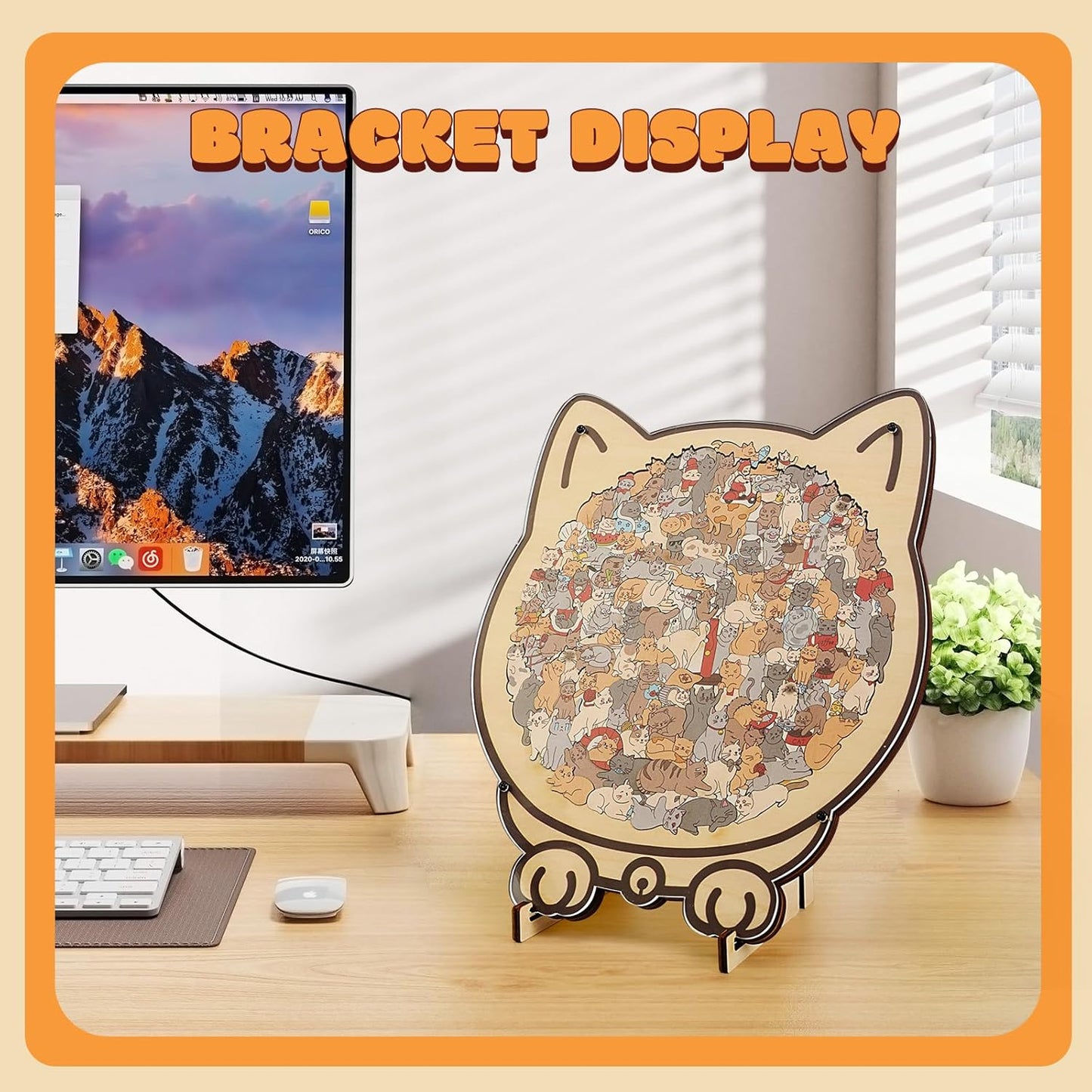 Cats Shaped Wooden Puzzle