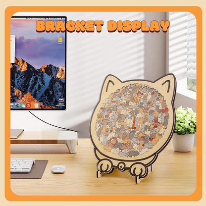 Cats Shaped Wooden Puzzle