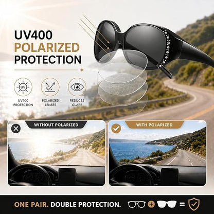 Women's Clip-on Polarized Sunglasses