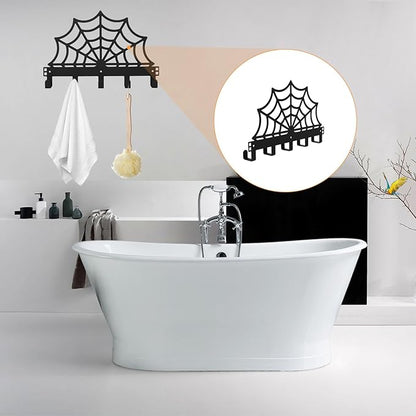 Halloween Gothic Spider Web Bathroom Decor Towel Rack