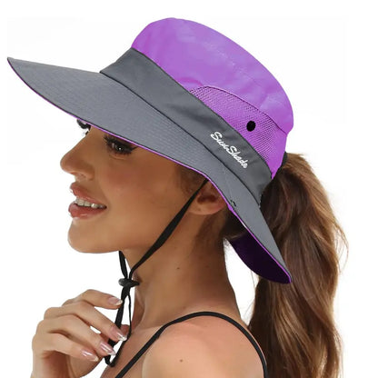 Women Sun Boonie beach Hat Summer activity Bucket Cap Wide Brim UV Protection Fishing
