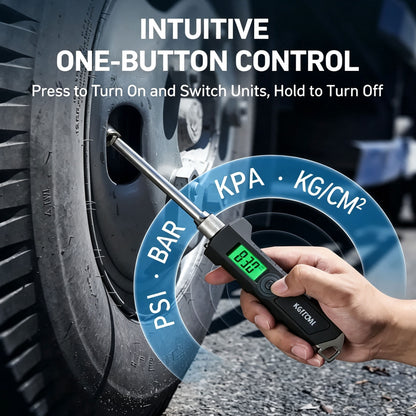 Digital Tire Pressure Gauge - 230 PSI Wide Range Heavy