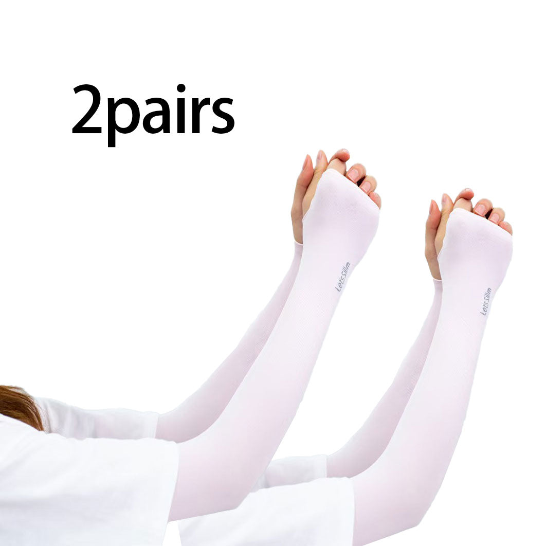 2 Pairs Unisex UV Cooling Arm Sleeves for Sports, Cycling, Golf, Running