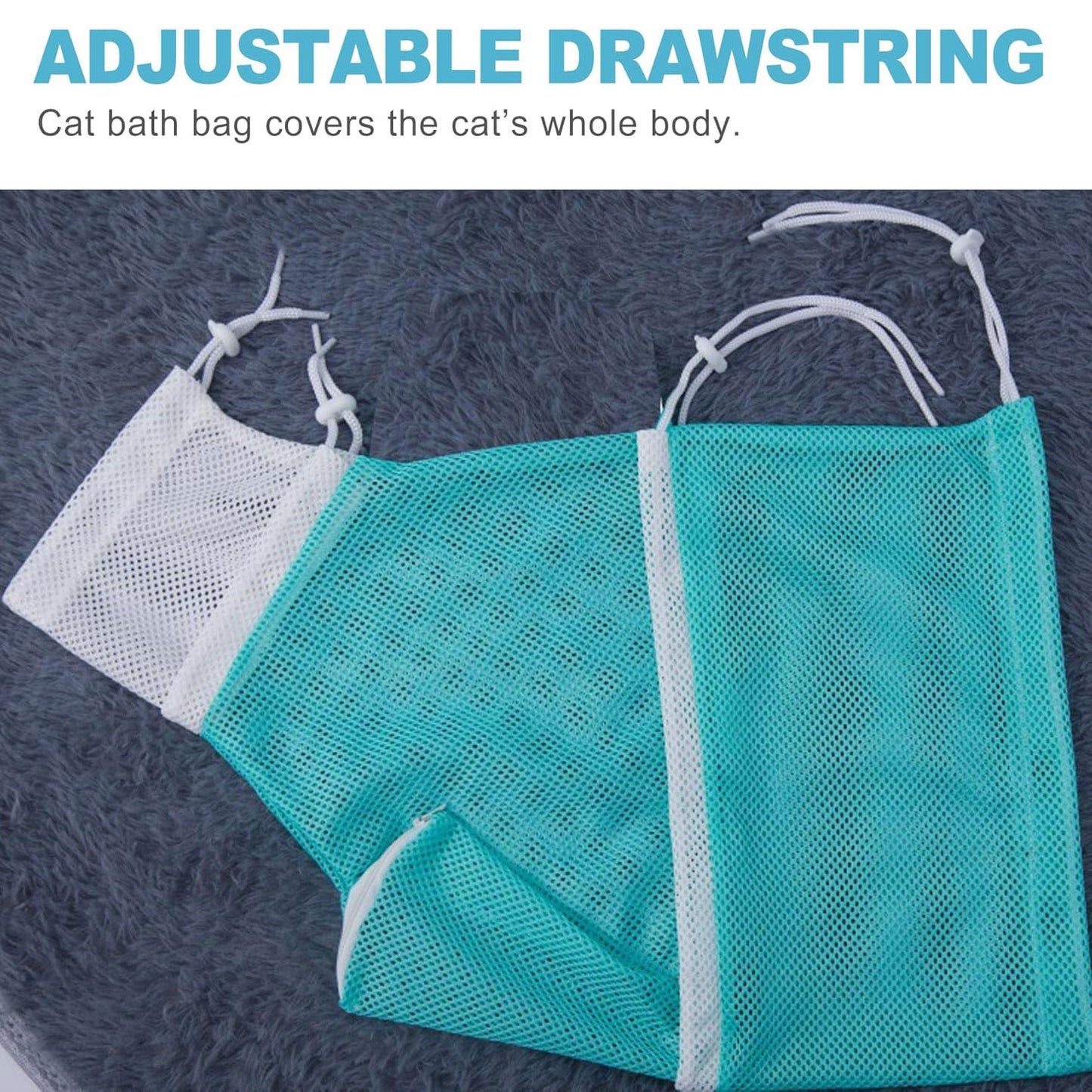 Multifunctional Grooming Bathing Adjustable Cat Shower Net Bags
