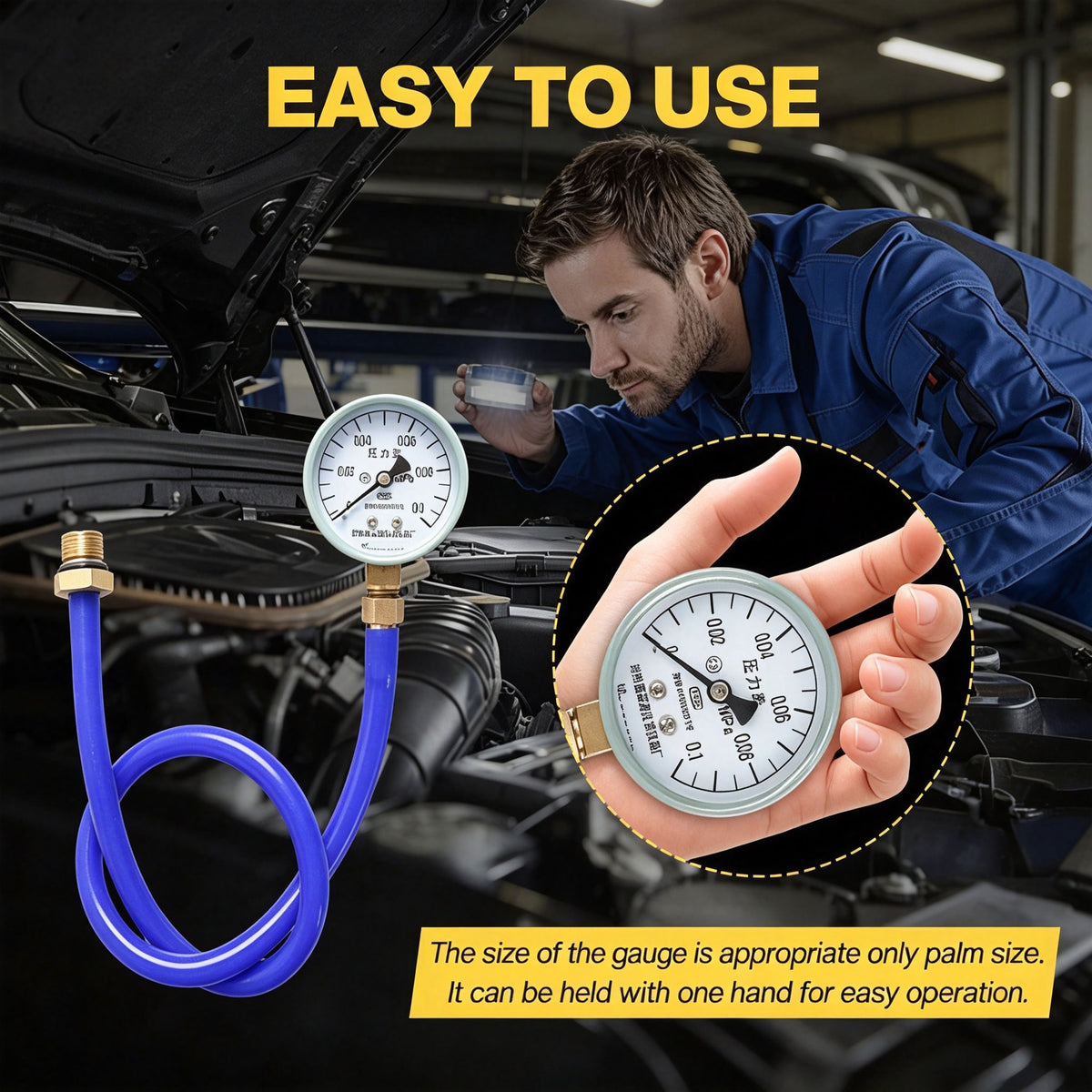 Exhaust Back Pressure Tester, Three-Way Catalytic Converter Exhaust Pressure Test Kit