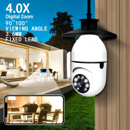 5GHz WiFi 720P HD Light Bulb Camera for Indoor Monitoring