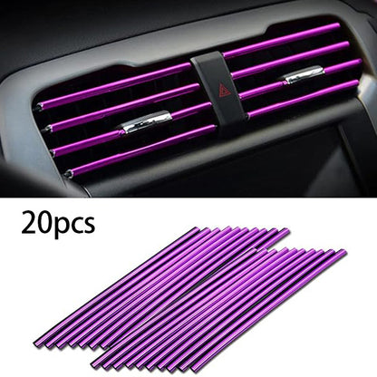 20 Pcs Car Air Vent Trim Strips for Vent Outlet