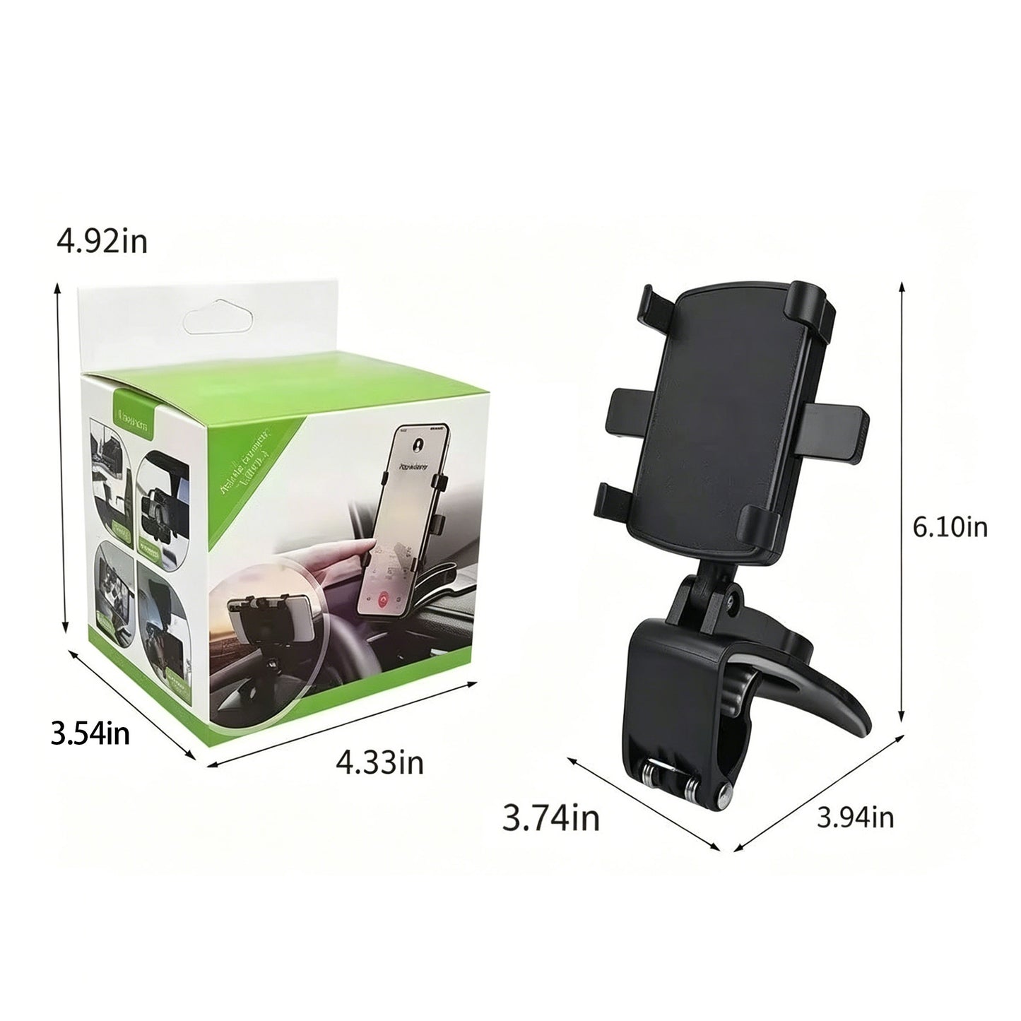 360-Degree Rotation Dashboard Car Phone Holder Suitable for 4-6.5 inch Phones