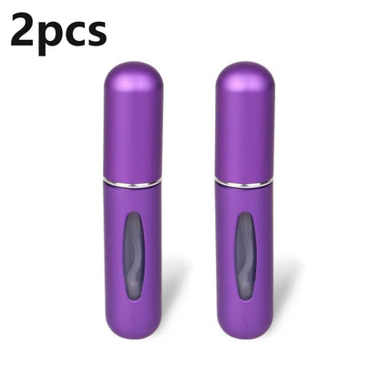2Pcs Spray Bottle 5ml Perfume Atomizer Portable Liquid Container for Cosmetics Traveling Mini Aluminum Spray
