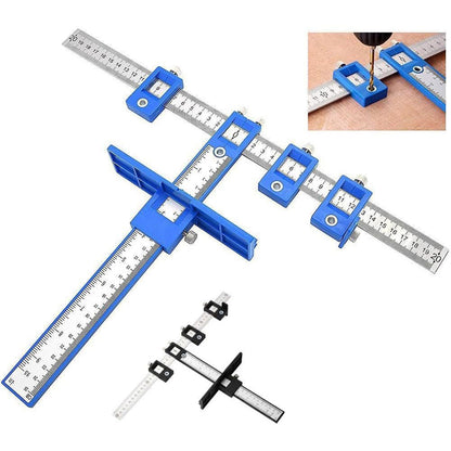 Woodworking Drilling Hole Doweling Guide Punch Locator with Automatic Center Punch for Installation Handles Knob on Drawer Door Pulls