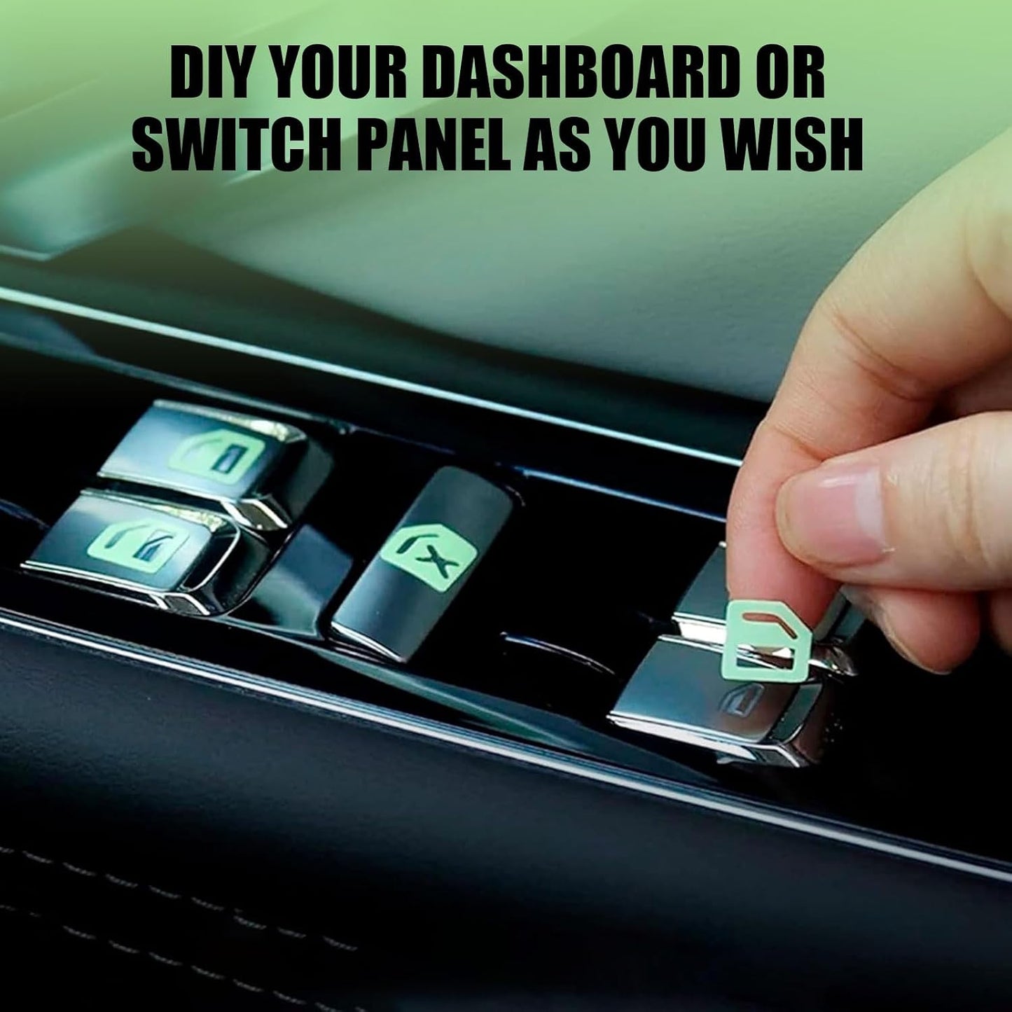 4PCS Car Control Switch Luminous Sticker