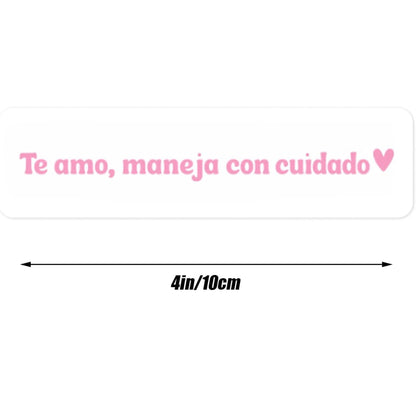 5pcs Te amo maneja con cuidado Rear View Mirror Sticker