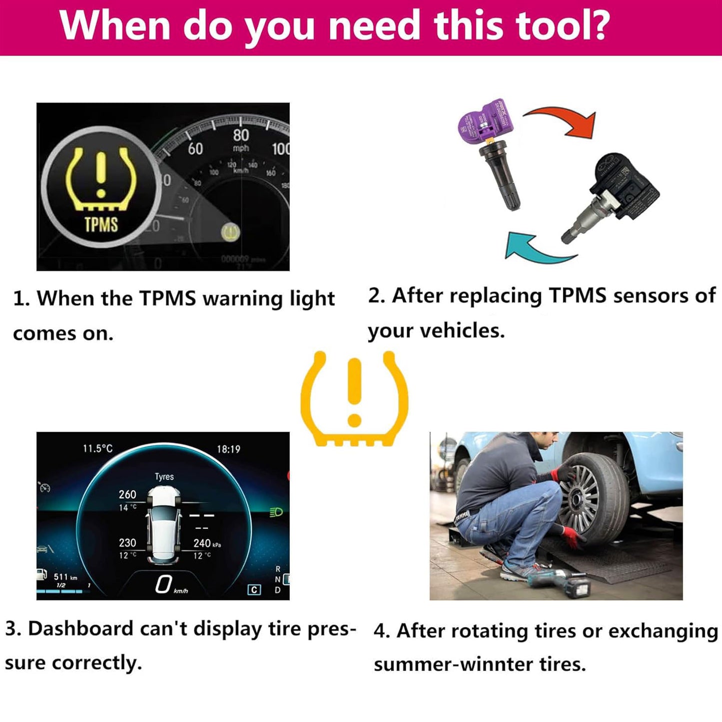 OEC-T5 Tire Pressure Monitor Sensor System Activation and Reset Tool - Programming Training Reset Tools for GM/Buick/Chevy Series Vehicles