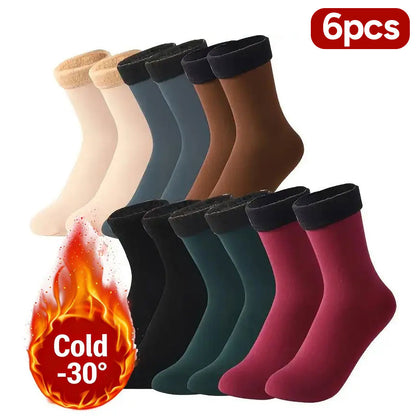 Thickened Fleece-Lined Quick-Heating Thermal Socks