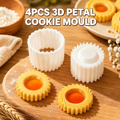 3D Petal Cookie Cutter Set (4-Piece)