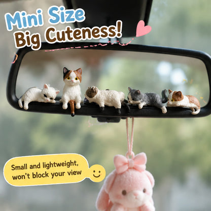 5PCS Cute Mini Cat Car Dashboard Ornament