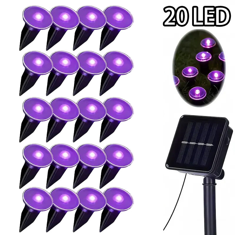 20PCS Solar Garden Lights – Waterproof LED Pathway Lights for Yard & Lawn