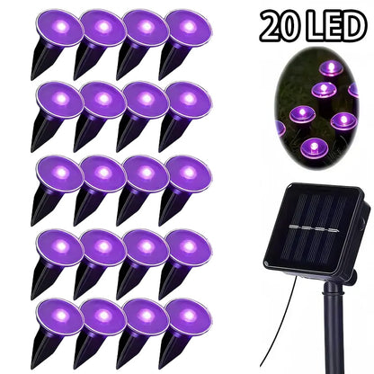 20PCS Solar Garden Lights – Waterproof LED Pathway Lights for Yard & Lawn