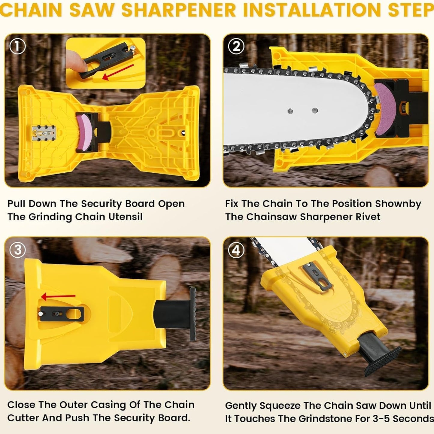 Electric Chainsaw Teeth Sharpener, Portable Fast Grinding Tool