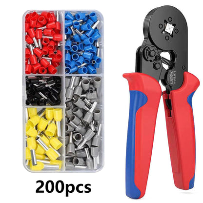 Ferrule Crimping Tool Kit - 200PCS Wire Ferrules with Ratchet Crimper Plier
