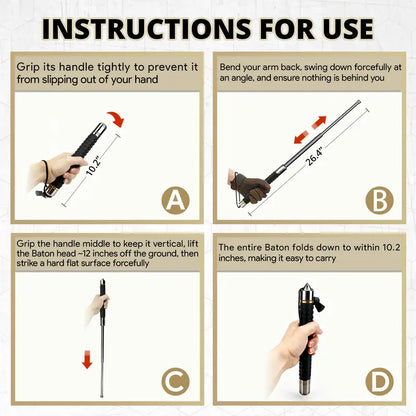 Telescopic Hiking Poles, Heavy-Duty Collapsible Trekking Poles for Long-Distance Hiking