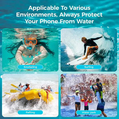 2PCS Waterproof Phone Pouch : Transparent Waterproof Phone Case with Lanyard