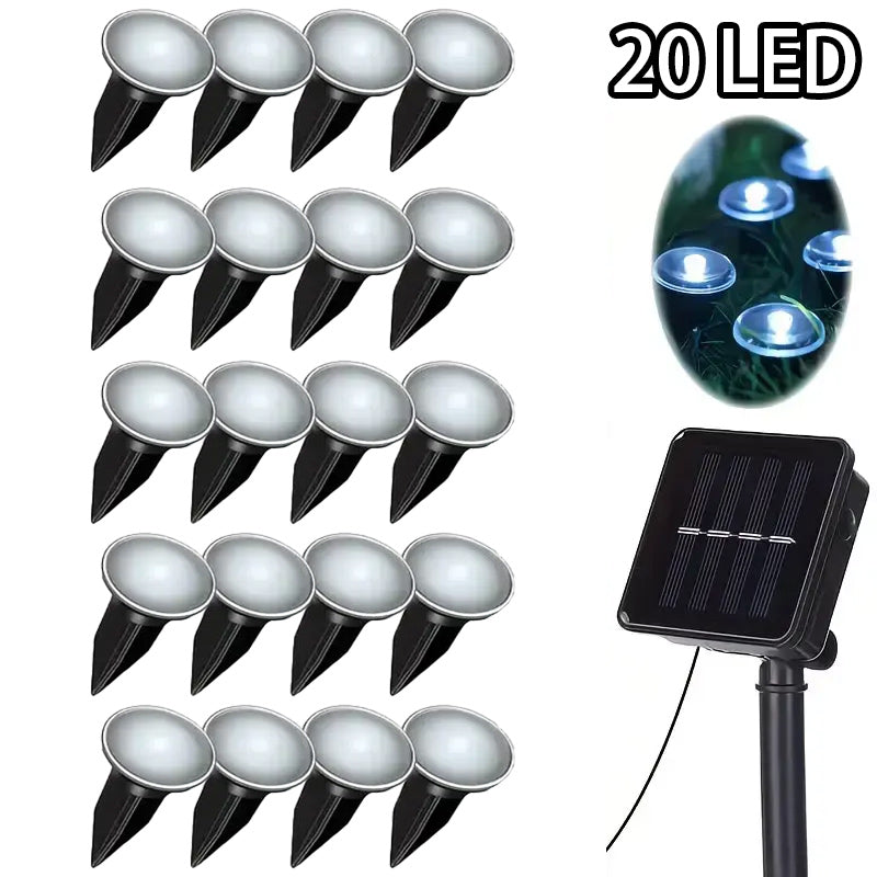 20PCS Solar Garden Lights – Waterproof LED Pathway Lights for Yard & Lawn
