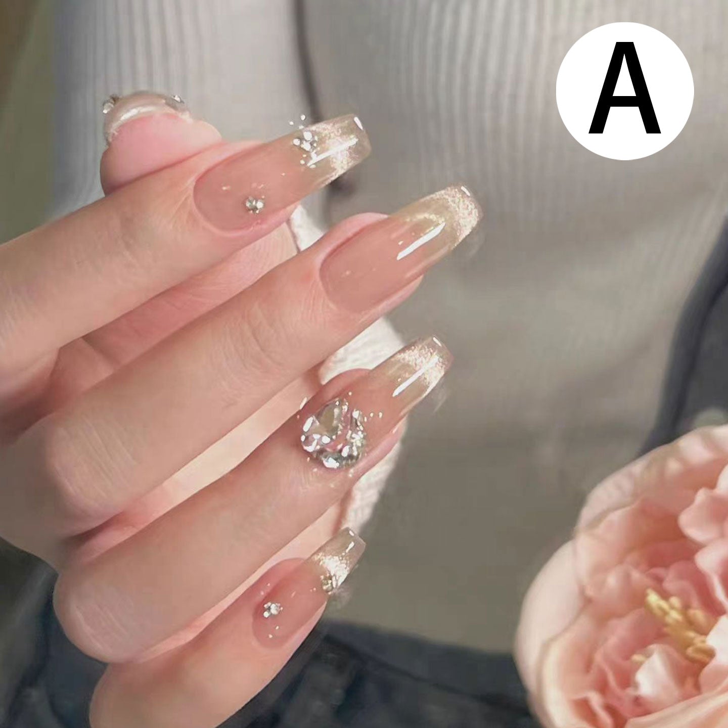 Press on Nails - Reusable False Nails for Women Girls Daily Wear Manicure