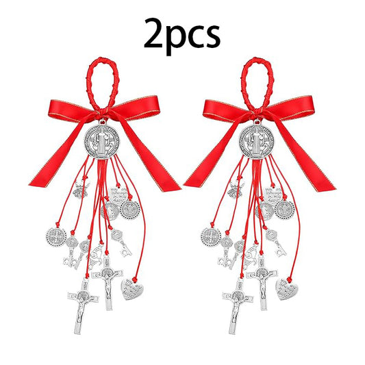 2 Pcs Saint Benedict Medal Protection from Evil Blessing Charm
