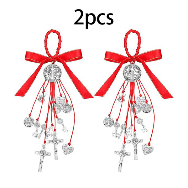 2 Pcs Saint Benedict Medal Protection from Evil Blessing Charm