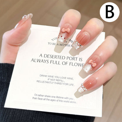 Press on Nails - Reusable False Nails for Women Girls Daily Wear Manicure