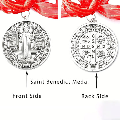2 Pcs Saint Benedict Medal Protection from Evil Blessing Charm