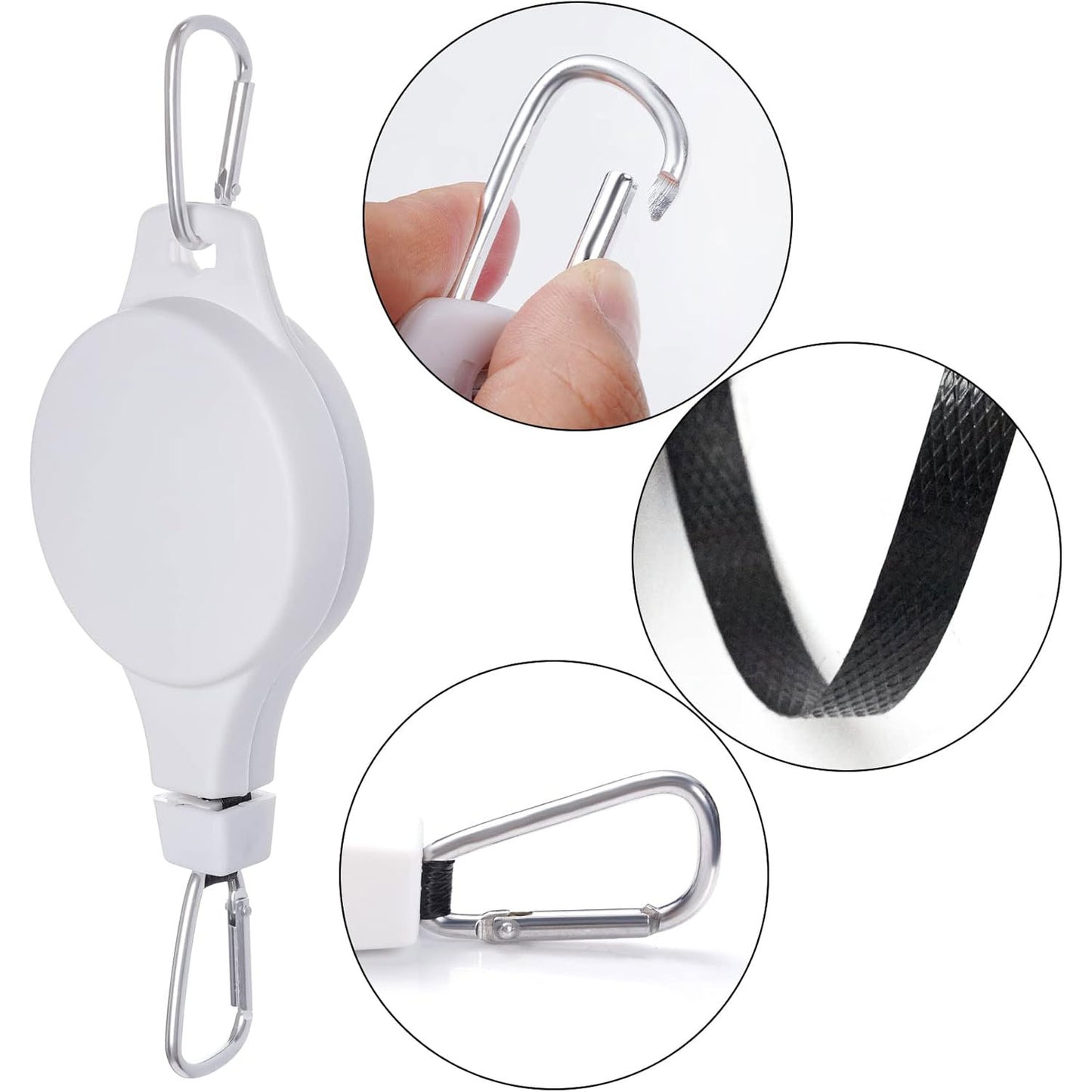3pcs Retractable Pulley Plant Hook Hangers for Garden Baskets Pots and Birds Feeder in Different Height