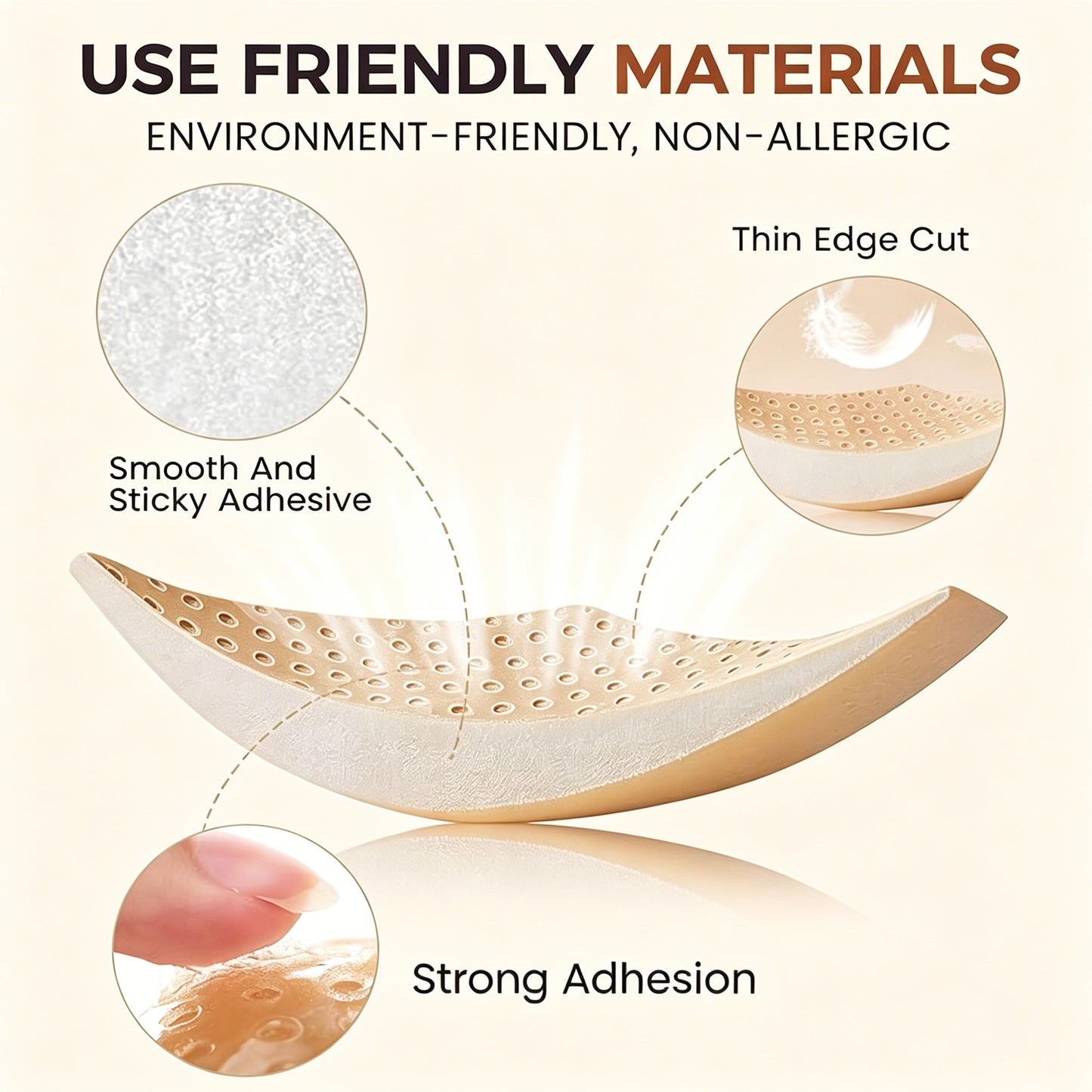 Self-Adhesive Silicone Seamless Front Closure Strapless Invisible Push Up Underwear