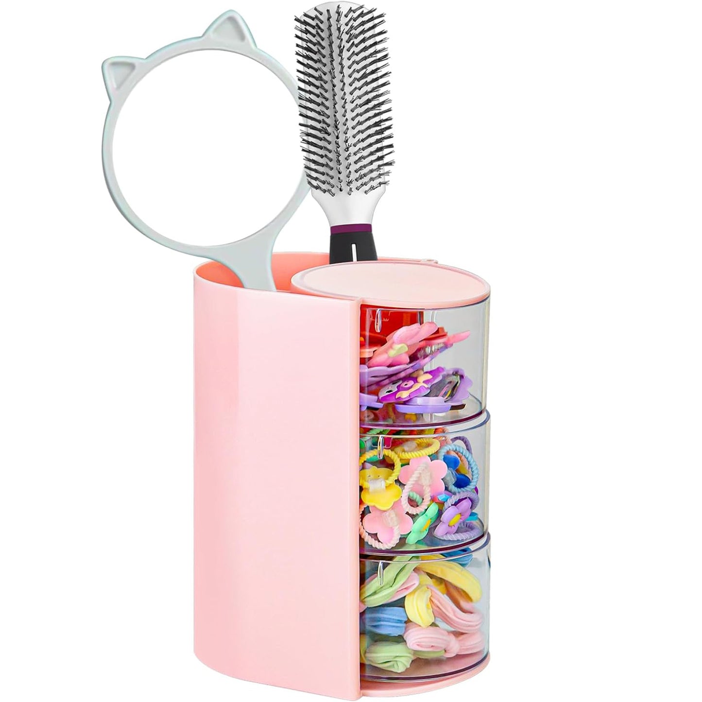 Hair Accessories Organizer with Hair Brush Holder