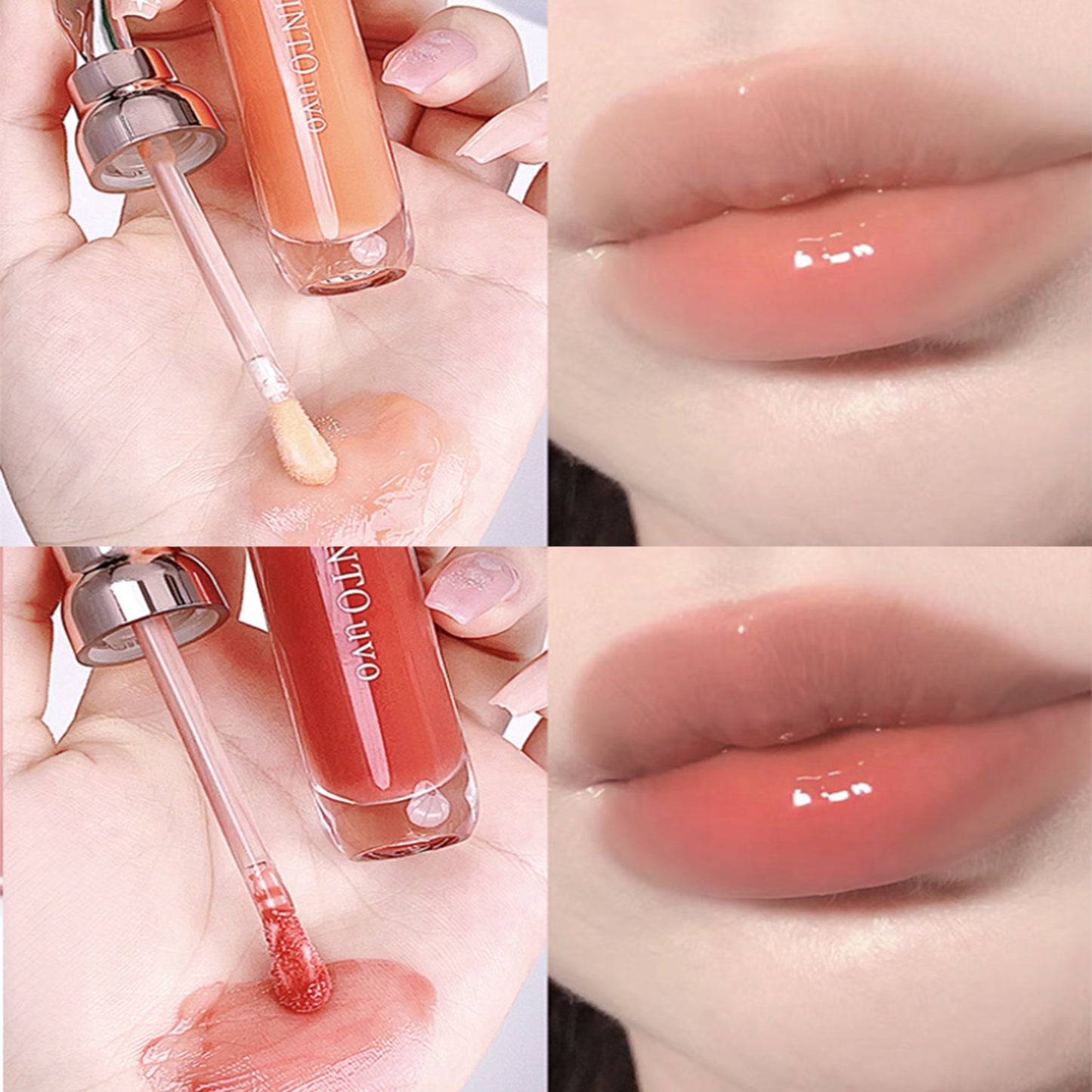 4Pcs/set Brightening Lip Serum, Hydrating & Plumping Tinted Lip Gloss