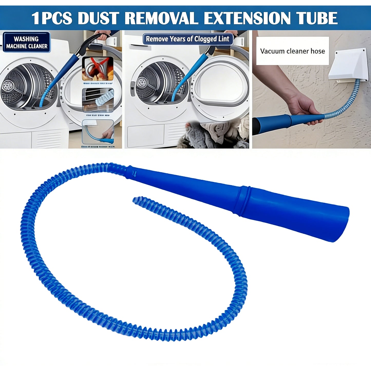 Vacuum Hose – Flexible, Heavy-Duty Vacuum Tubing for Wet/Dry Vacs, Crush-Resistant & Kink-Proof Design, Durable Replacement Hose