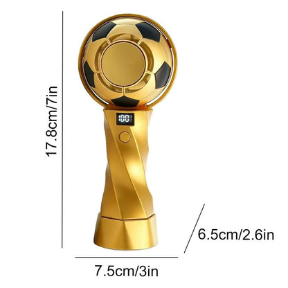 Mini USB Rechargeable Soccer Trophy Shaped Handheld Fan