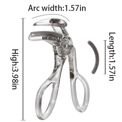 Wide-angle eyelash curler with comb