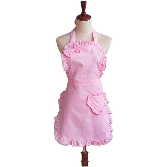 Stylish Bowknot And Roll Hem Apron
